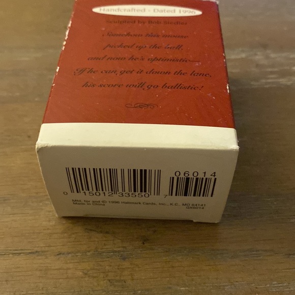 1996 Hallmark Keepsake Vintage "Bowl 'Em Over" Mouse Ornament - Picture 12 of 14